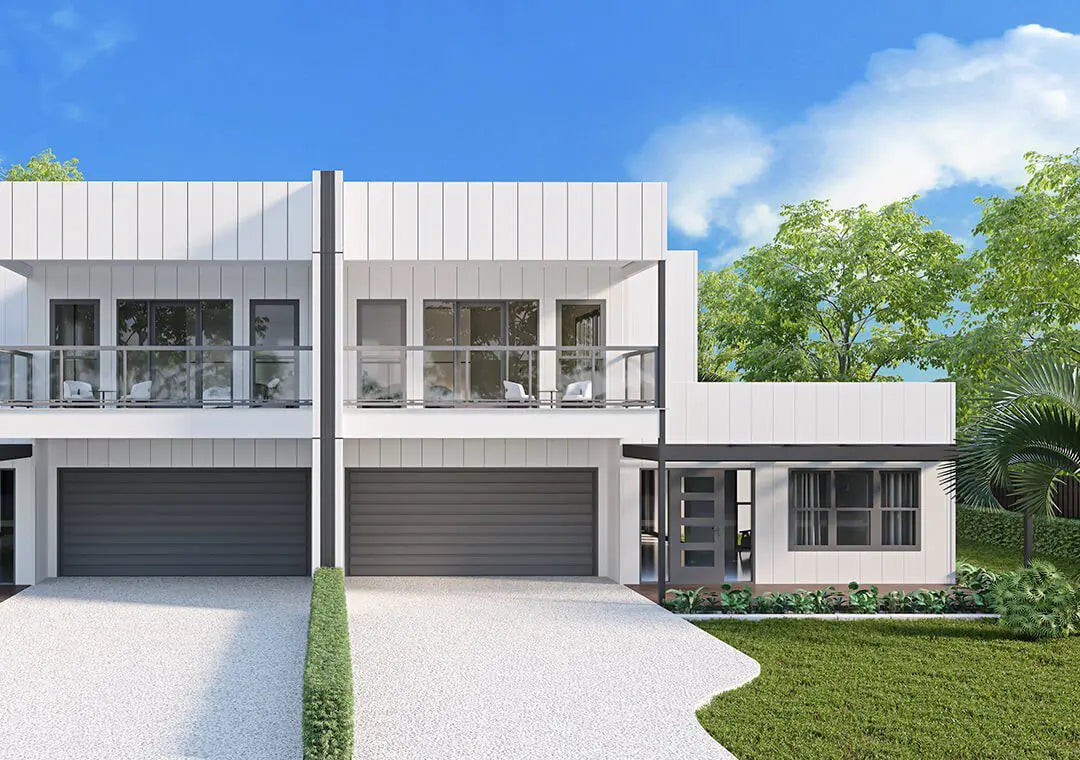 Double-storey duplex built with AAC panel walls